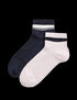 Marks & Spencer "2pk Sumptuously Soft™ Sparkle Quarter Socks"